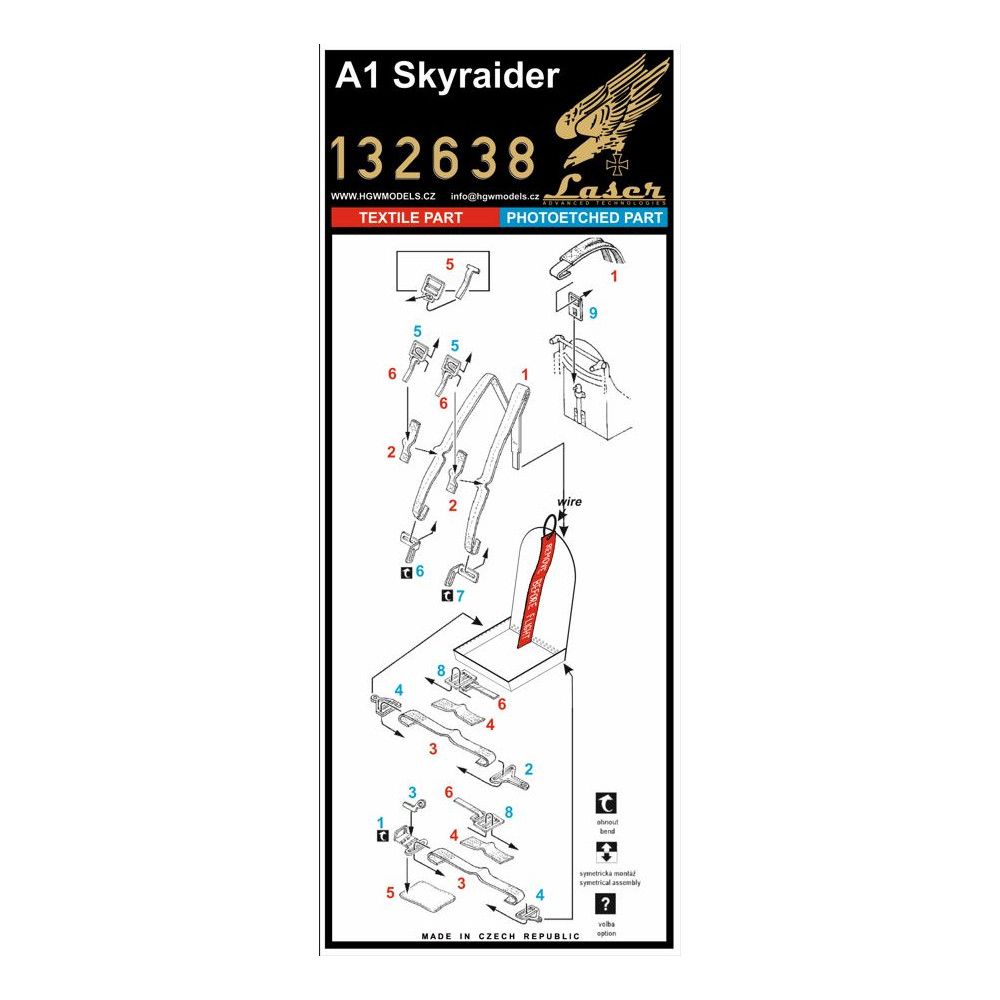 1:32 A1 SKYRAIDER - SEATBELTS