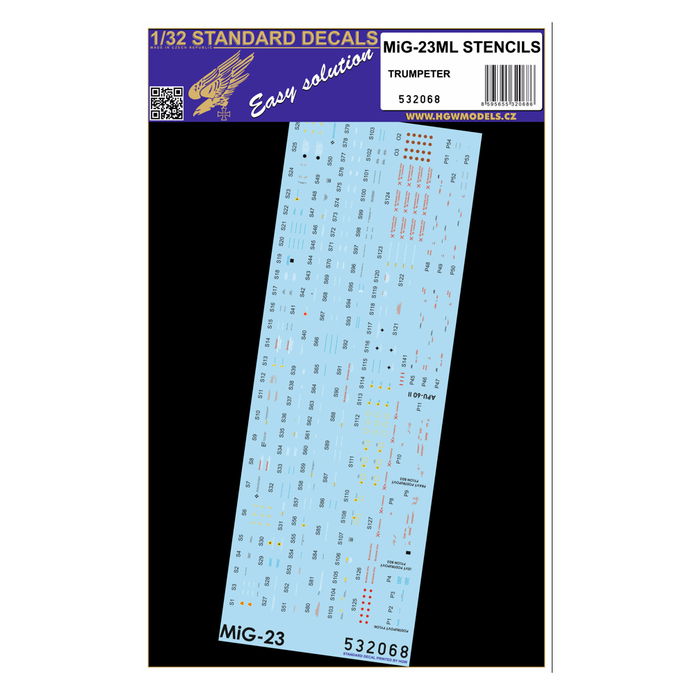 1:32 MIG-23 STENCILS