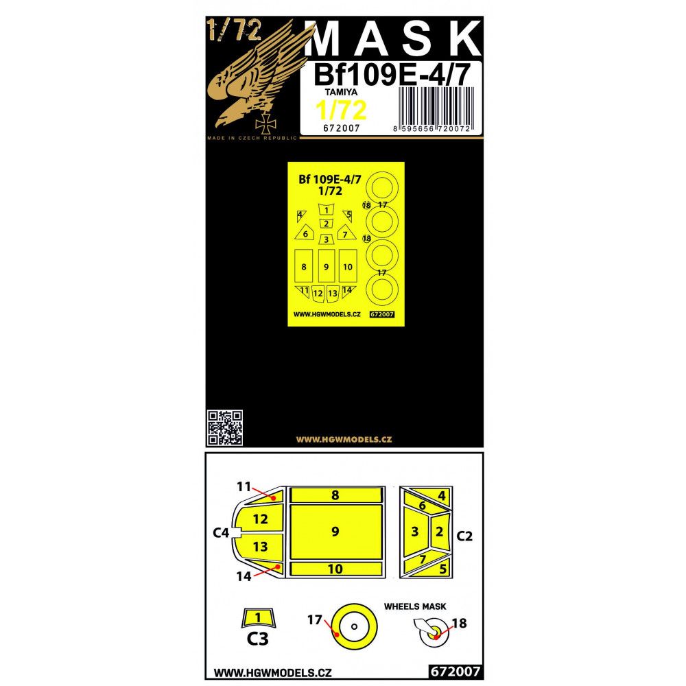 1:72 BF 109E-4/7 (TAMIYA) - MASKS