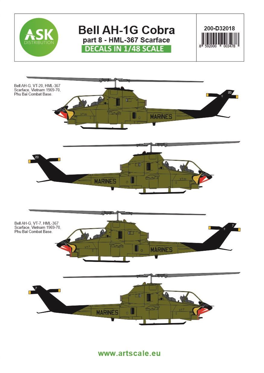 1:32 Bell AH-1G Cobra part 8 - HML367 Scarface