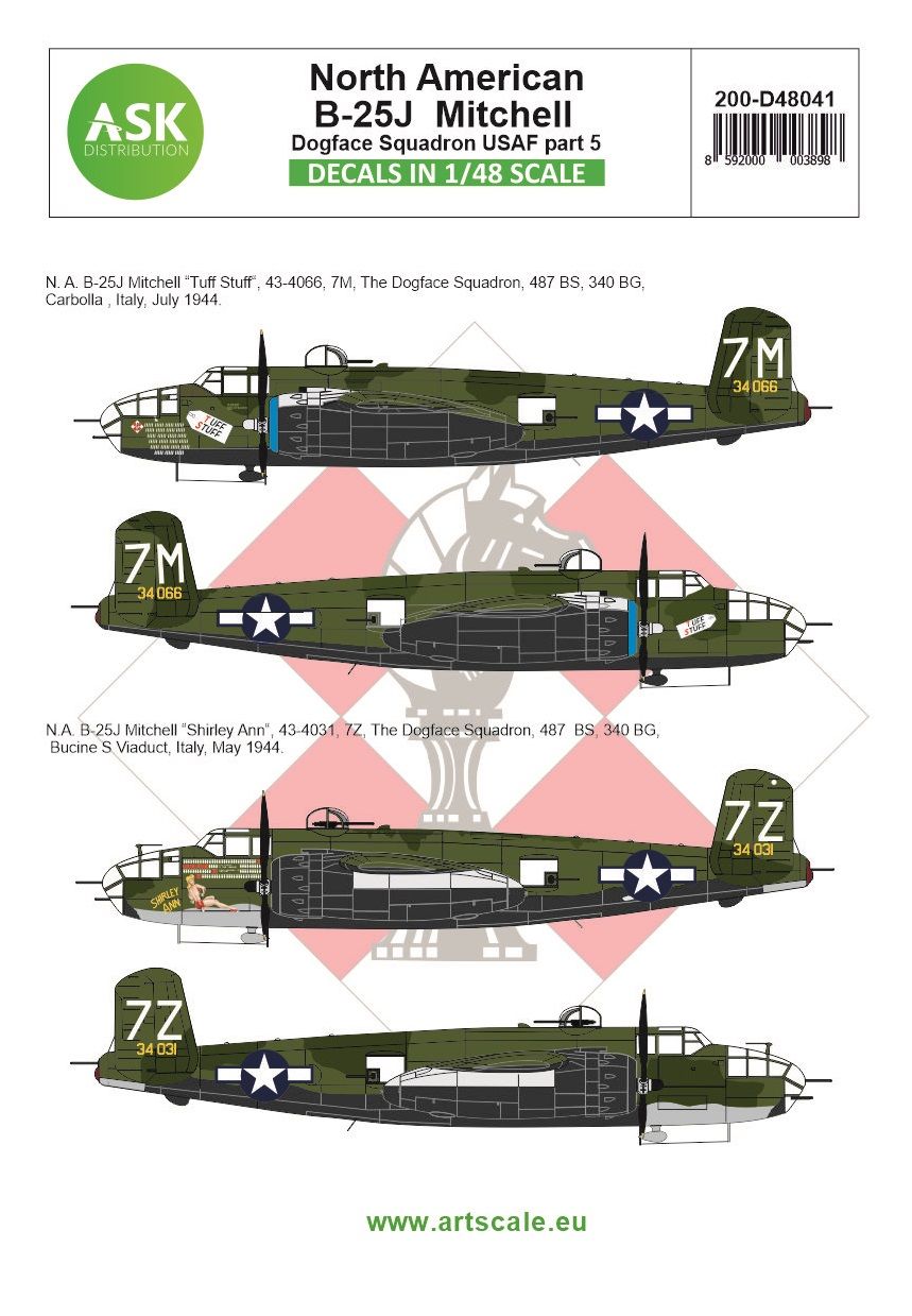 1:48 B-25J Mitchell part 5 - US Dogface Squadron, 