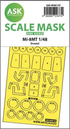 1:48 Mil Mi-8MT one-sided express fit mask for Zvezda