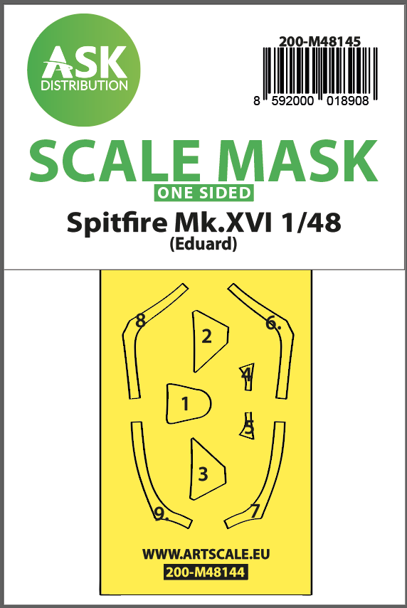 1:48 Spitfire Mk.XVI double-sided express fit mask for Eduard