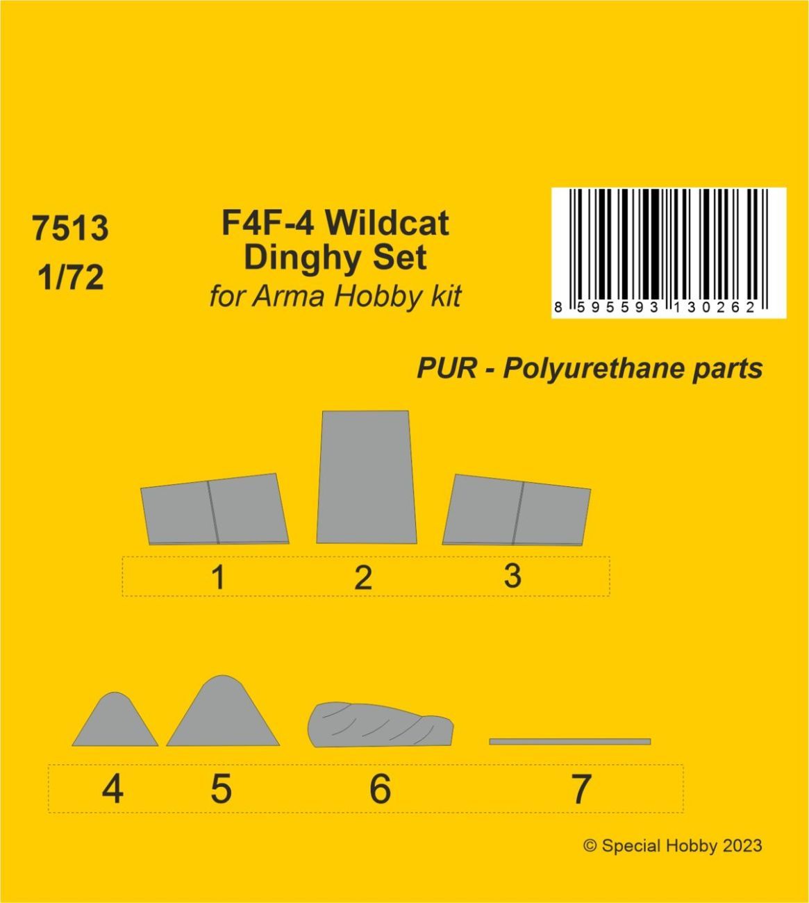 1:72 F4F-4 Wildcat Dinghy / for Arma Hobby kit