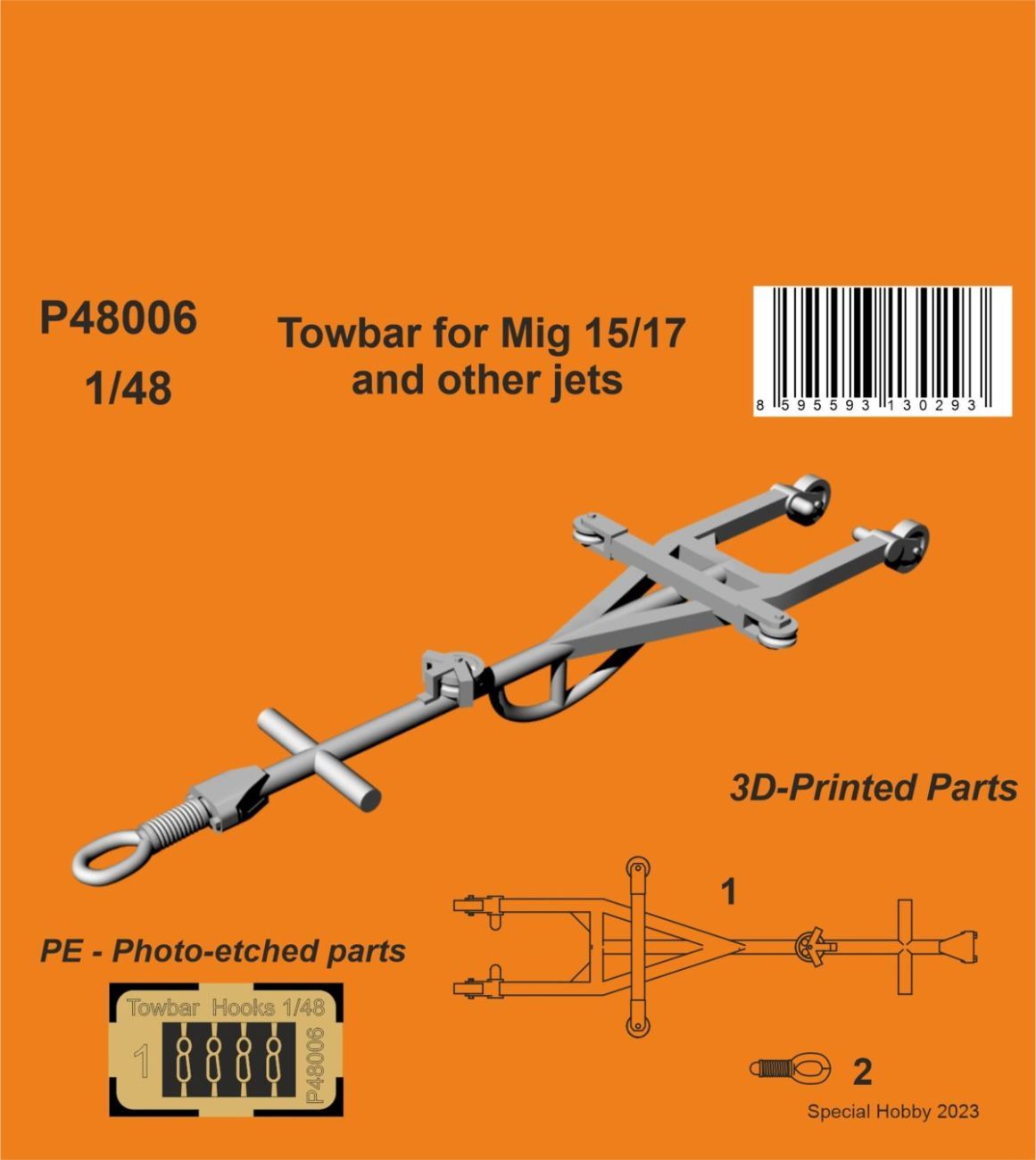 1:48 Towbar for Mig 15/17 and other jets