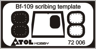 1:72 Bf-109 scribing template