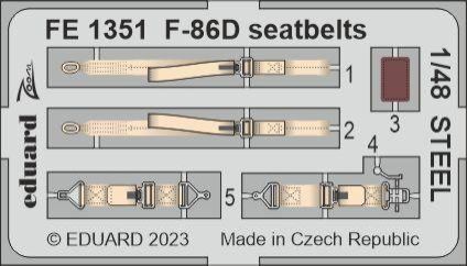 1:48 F-86D seatbelts STEEL