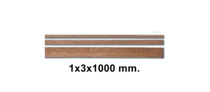 DARK BROWN SAPELLY-1X3X1000 MM-10 PCS