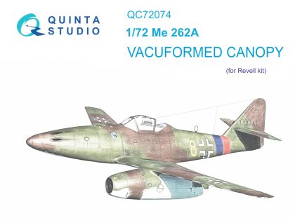 1:72 Me-262A vacuumed clear canopy (Revell)