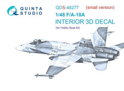 1:48 F/A-18A 3D-Printed & coloured Interior on decal paper (HobbyBoss)(Small version)