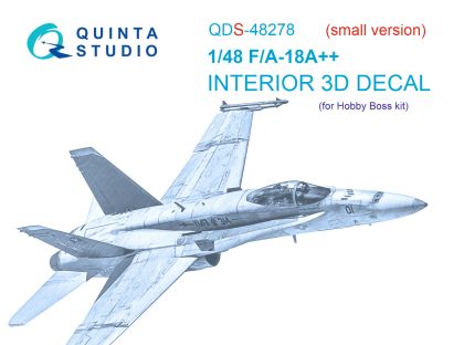 1:48 F/A-18A++ 3D-Printed & coloured Interior on decal paper (HobbyBoss)(Small version)