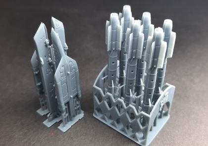 1:72 AASM Bombs w AT730 RACK HOBBY BOSS (6x,2x)