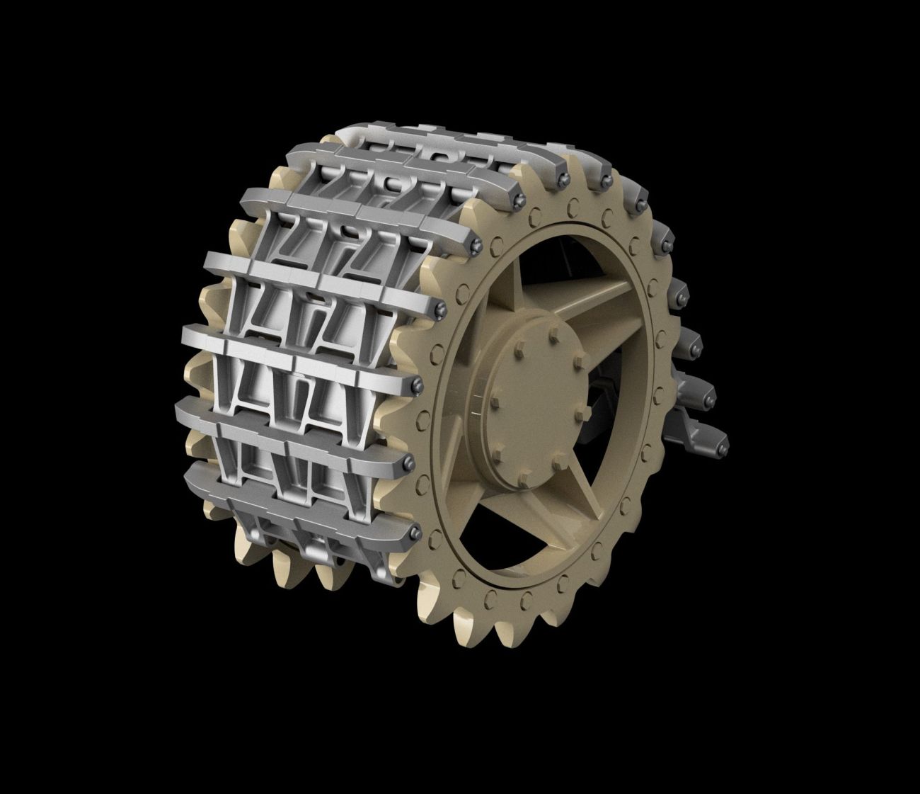 1:35 Entwicklungfahrzeug E-10 tracks + correct drive wheels