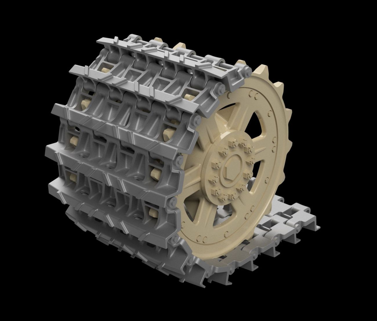1:35 Entwicklungfahrzeug E-25 tracks + correct drive wheels
