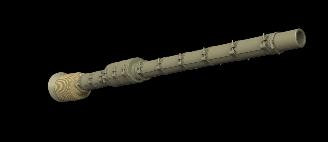 1:35 L7 Gun barrel for IDF Shot Kal “Dalet” tank