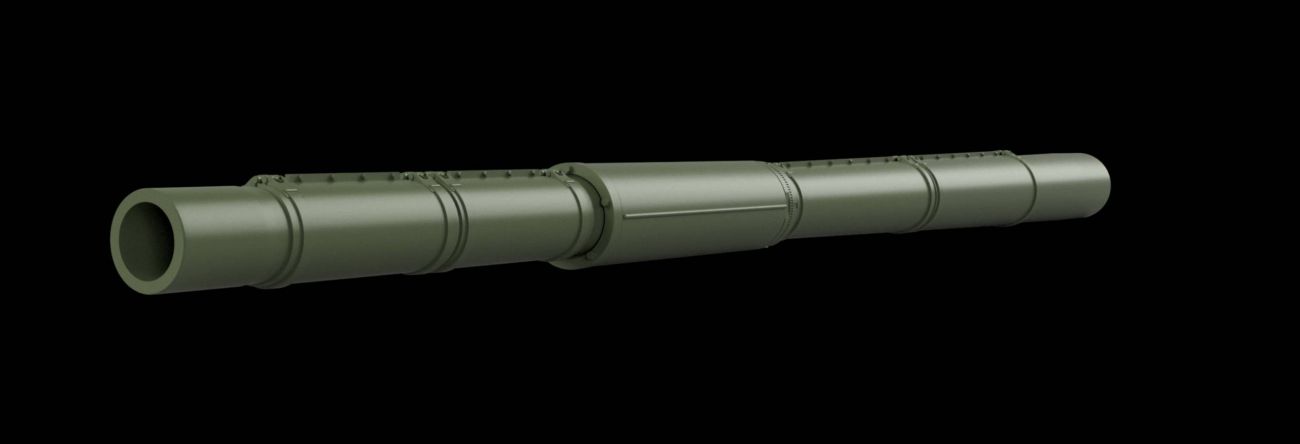 1:35 2A20 Gun barrel with thermal sleeve for T-62 MBT