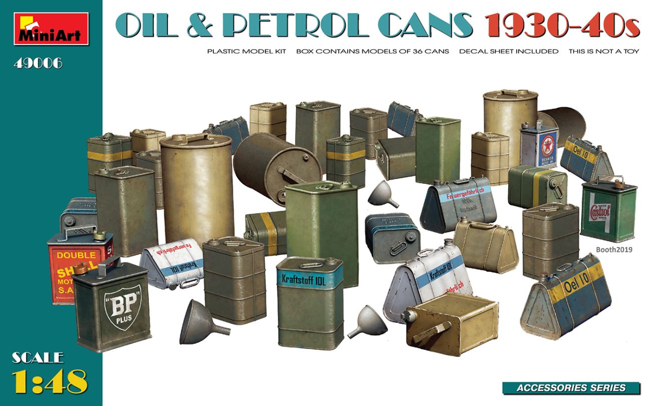 1:48 OIL & PETROL CANS 1930-40s