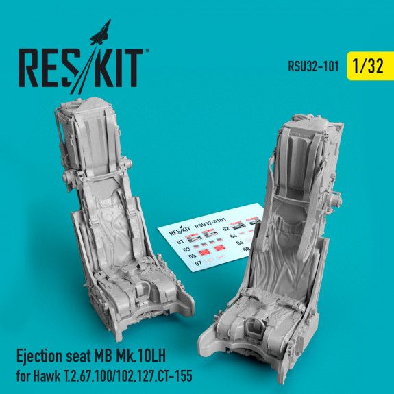 1:32 EJECTION SEAT MB MK.10LH FOR HAWK T.2,67,100/102,127,CT-155 (3D PRINTING)