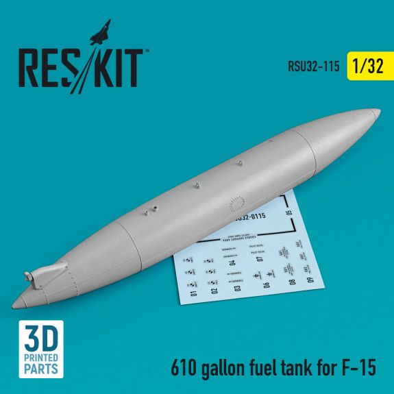 1:32 610 GALLON FUEL TANK FOR F-15 (1 PCS) (3D PRINTING)