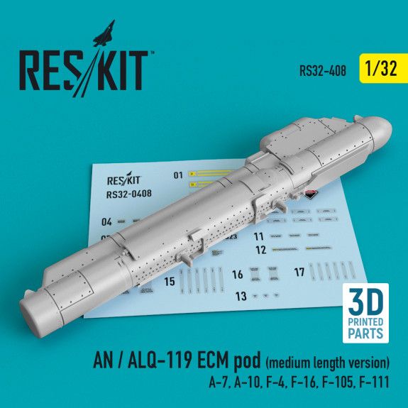 1:32 AN / ALQ-119 ECM POD (MEDIUM LENGTH VERSION) (3D PRINTING)