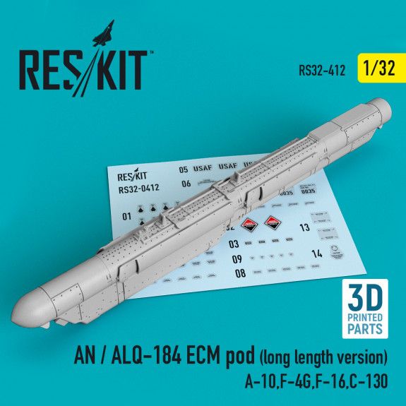 1:32 N / ALQ-184 ECM POD (LONG LENGTH VERSION) (3D PRINTING)