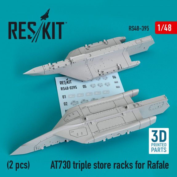1:48 AT730 TRIPLE STORE RACKS FOR RAFALE (2 PCS) (3D PRINTING)