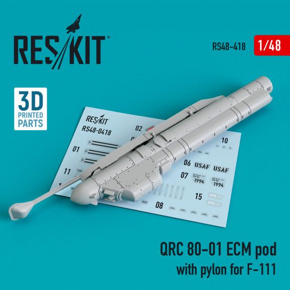1:48 QRC 80-01 ECM POD WITH PYLON FOR F-111 (3D PRINTING)