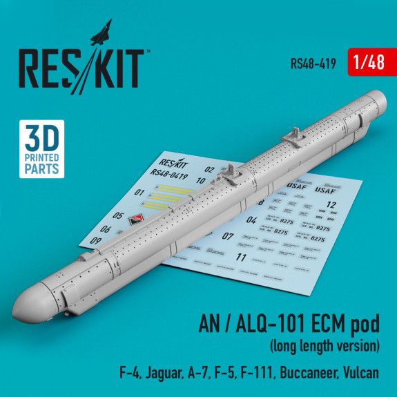 1:48 AN / ALQ-101 ECM POD (LONG LENGTH VERSION) (3D PRINTING)
