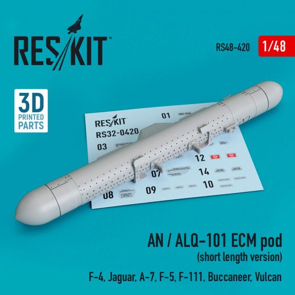 1:48 AN / ALQ-101 ECM POD (SHORT LENGTH VERSION) (3D PRINTING)