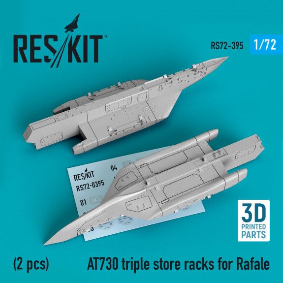 1:72 AT730 TRIPLE STORE RACKS FOR RAFALE (2 PCS) (3D PRINTING)