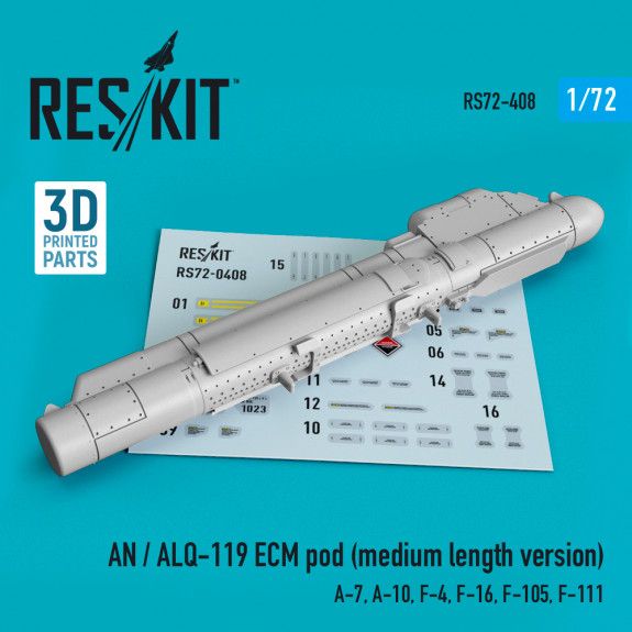 1:72 AN / ALQ-119 ECM POD (MEDIUM LENGTH VERSION)