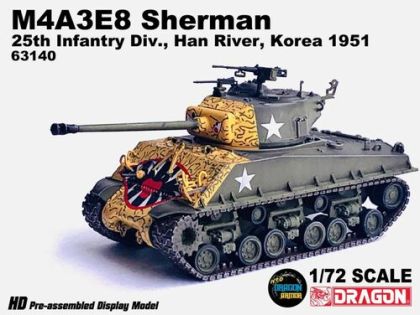 1:72 M4A3E8 Sherman 25th Infantry Div., Han River, Korea 1951