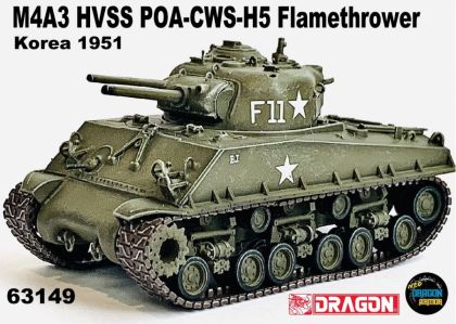 1:72 M4A3 HVSS POA-CWS-H5 Flamethrower Korea 1951