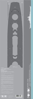 1:350 IJN Yamato Wooden Deck Set Coal Black New Tool (for Tamiya)