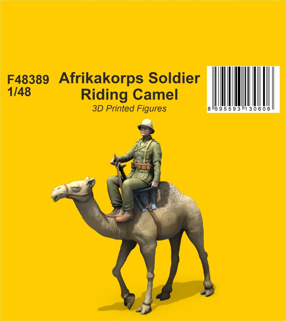 1:48  Afrikakorps Soldier Riding Camel / 3D Printed