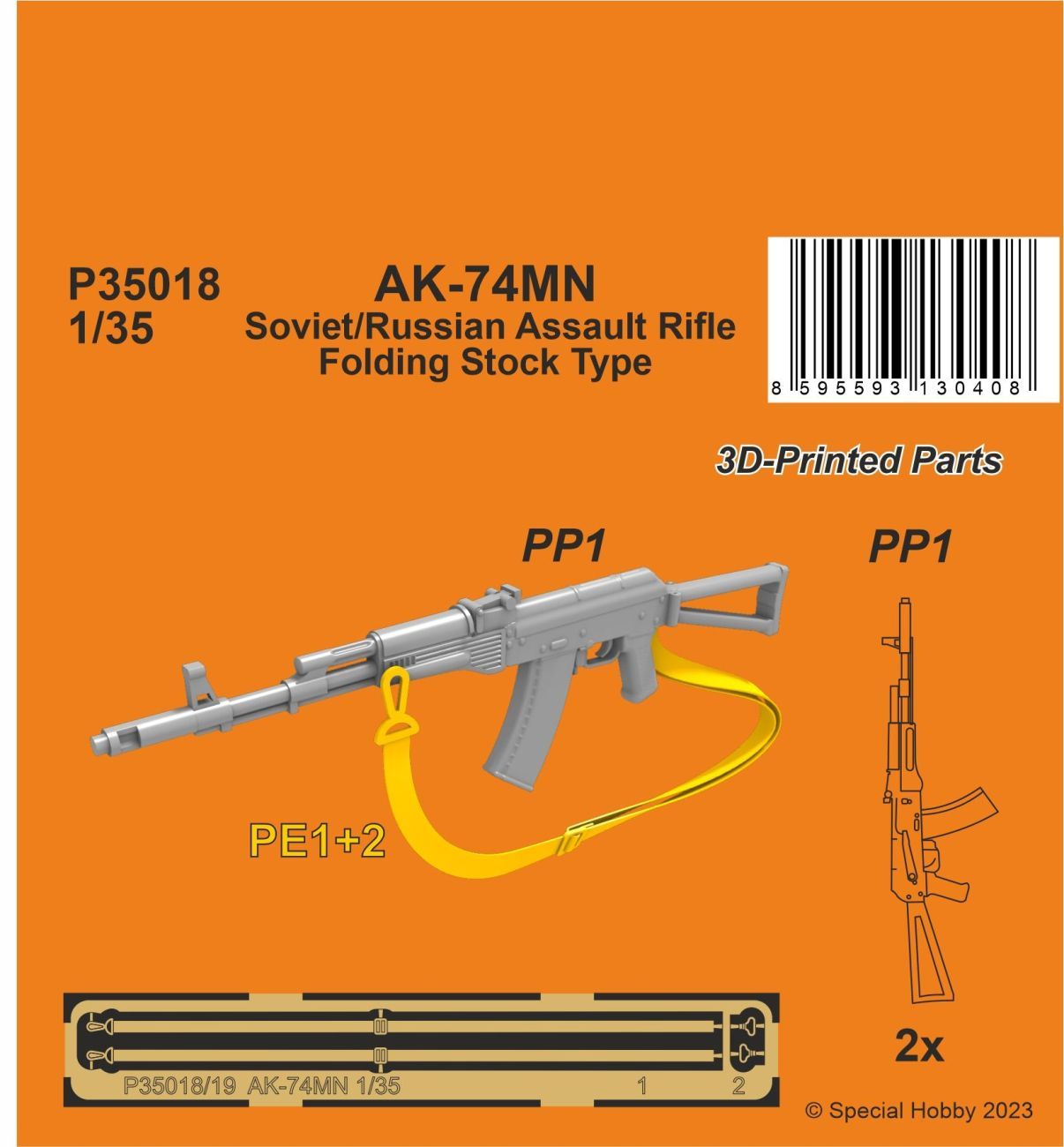 1:35 AK-74MN Soviet/Russian Assault Rifle / Folding Stock Type (2 pcs.)