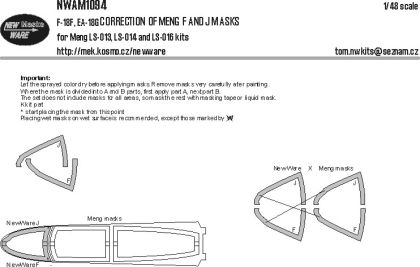 1:48 F/A-18F, EA-18G CORRECTION OF MENG F AND J MASKS