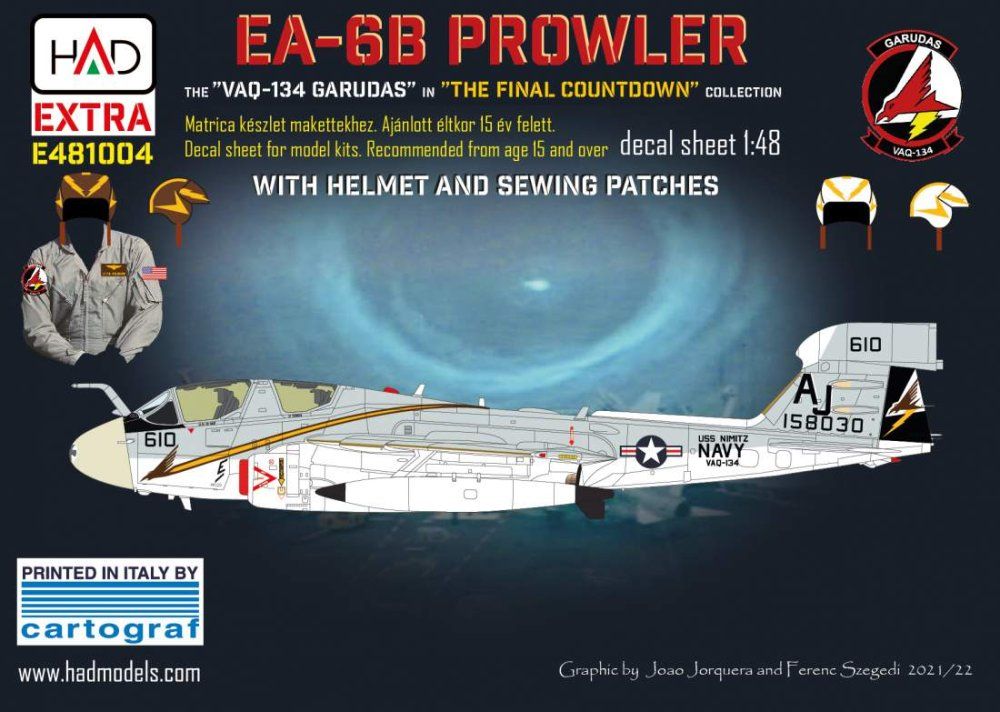 1:48 Decal EA-6B Prowler 'Final Countdown Movie'