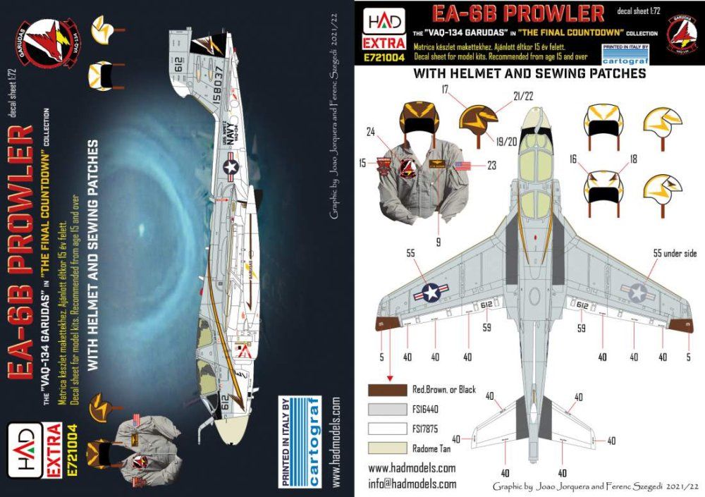 1:72 Decal EA-6B Prowler 'Final Countdown Movie'