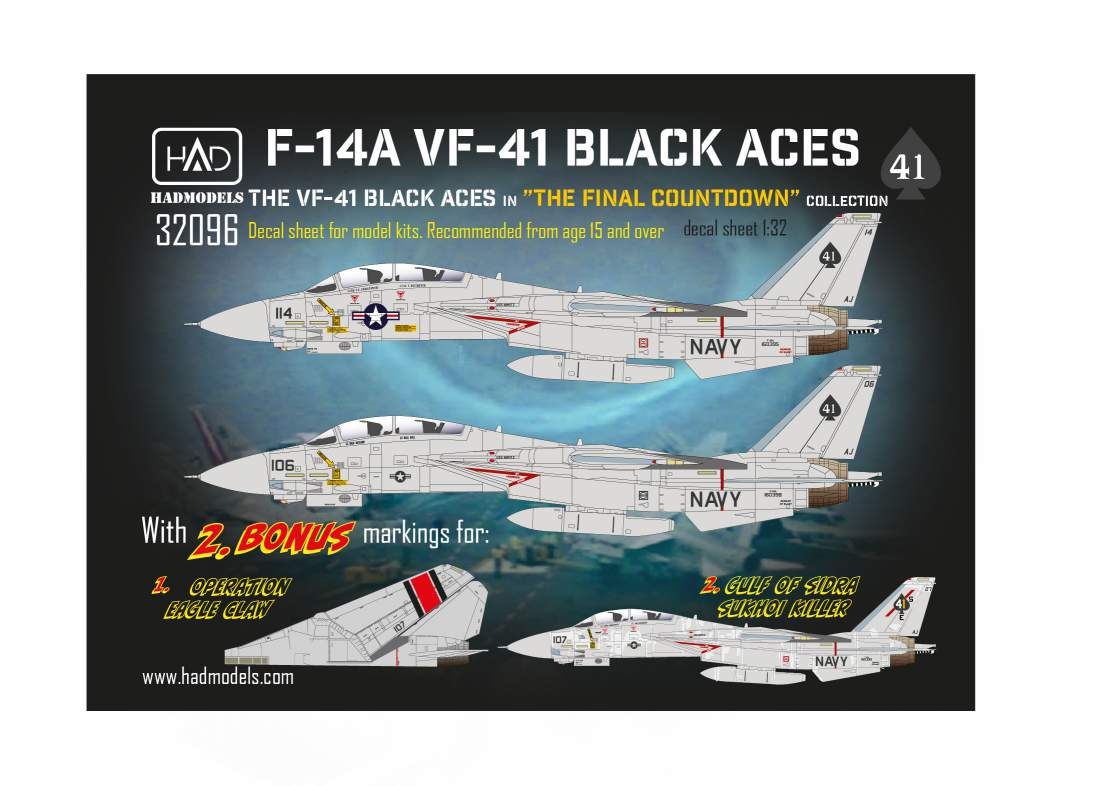 1:32 F-14A Black Aces 