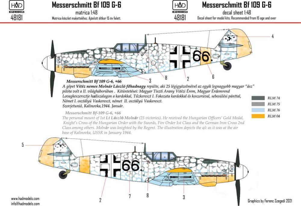 1:48 Decal Messerschmit Bf 109G-6