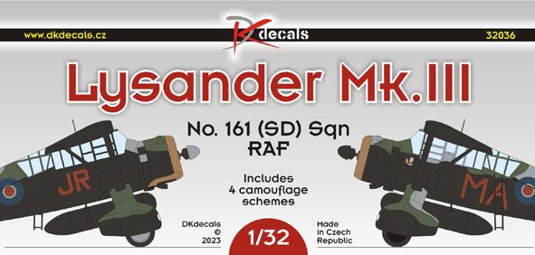 1:32 Lysander Mk.III No.161(SD) Sq. RAF