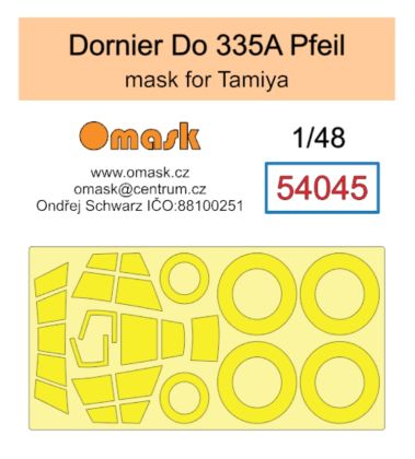 1:48 Dornier Do 335A Pfeil mask (for Tamiya)