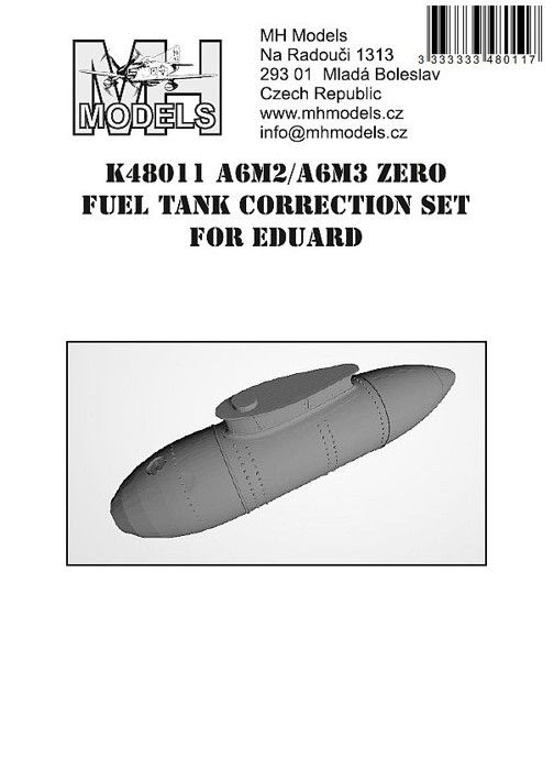 1:48 A6M2/A6M3 Zero external fuel tank correction set /EDU
