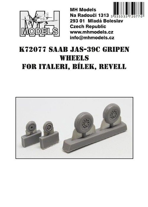 1:72 JAS-39C Gripen wheels /ITA,BIL,REV