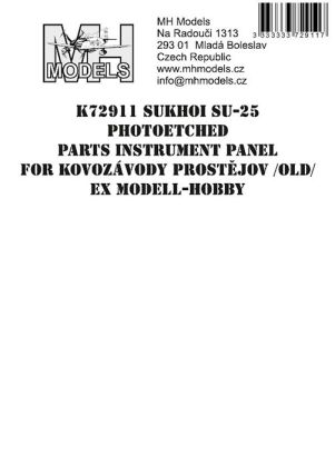1:72 Sukhoi Su-25 Photoetched parts instrument panel for Kovozávody Prostějov (old) ex Modell-Hobby/KVP