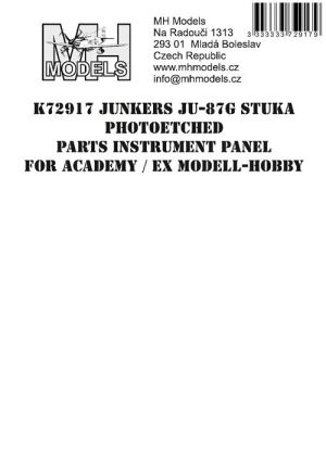 1:72 Junkers Ju-87G Stuka Photoetched parts instrument panel for Academy ex Modell-Hobby /ACD