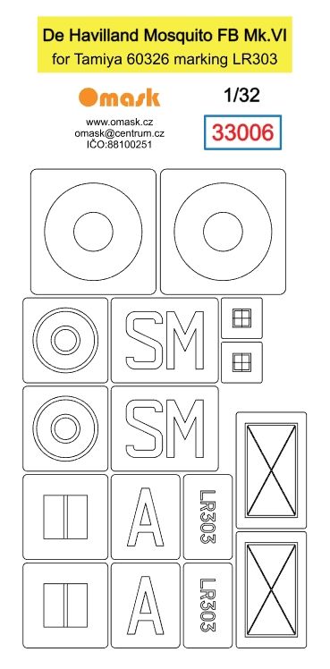 1:32 De Havilland Mosquito FB Mk.VI (for Tamiya 60326 marking LR303)