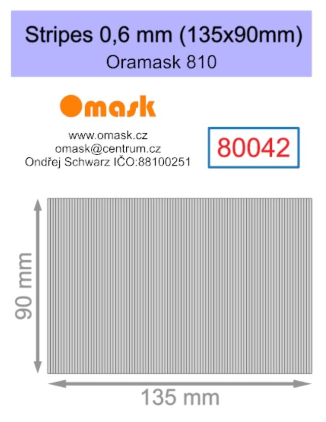 Stripes 0,6 mm (135x90mm) Oramask foil