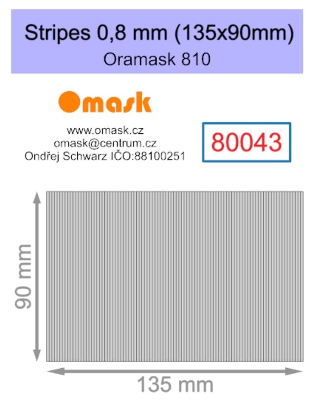 Stripes 0,8 mm (135x90mm) Oramask foil